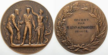 Brons medaille ohne Jahr Kunstmedaille, Postzegels en Munten, Penningen en Medailles, Verzenden