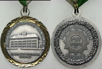 Medaille am Rand vergoudet 1987 Bielefelder medaille 20 I..., Verzenden