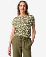HEMA Dames T-shirt Amelie jersey bladeren groen, Kleding | Dames, Verzenden, Nieuw