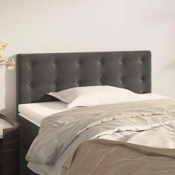 vidaXL Hoofdbord 100x5x78/88 cm fluweel donkergrijs, Huis en Inrichting, Verzenden, Nieuw, Grijs, Stof