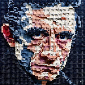 David Law - Brick Icons - Johnny Cash