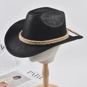 Stijlvolle Vintage Western Cowboy Hoed met Touwdecoratie - P, Verzenden, Nieuw