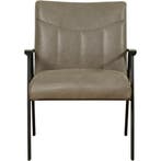 Leren fauteuil Beam - Vintage Stone (grijs), Huis en Inrichting, Fauteuils, Nieuw, Ophalen of Verzenden, Leer, 75 tot 100 cm