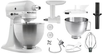 Bartscher Kitchenaid 5K45SSEWH | Wit | 4,28L | 10 Snelheden, Ophalen of Verzenden, Nieuw in verpakking