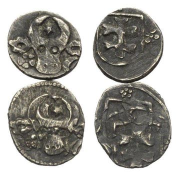 Roemenië, Moldavië. Stefan the Great. Half Grosz 2x ND (1457