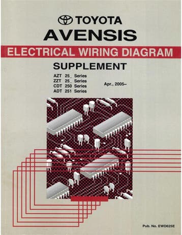 2005 TOYOTA AVENSIS ELECTRISCHE SCHEMA WERKPLAATSHANDBOEK