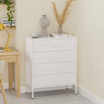 Ladekast | Lockerkast | Kledingkast | 80x40x100cm | Wit, Huis en Inrichting, Kasten | Ladekasten, Verzenden, Nieuw