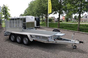 Ifor Williams 3-ASSER machinetransporter dieplader tridem, Nieuw