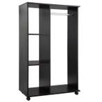 Kledingkast op Wielen 80×40×128 cm –Open Planken en Hangrail, Verzenden, Nieuw