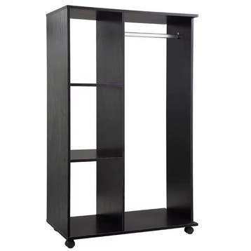 Kledingkast op Wielen 80×40×128 cm –Open Planken en Hangrail, Verzenden, Nieuw