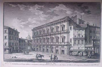 Giuseppe Vasi (1710-1782), after - Palazzo Pio, Antiek en Kunst