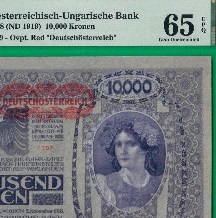 Oostenrijk. - 10.000 kronen 1918 (ND1919) - Pick 62a (Zonder, Postzegels en Munten, Bankbiljetten | Europa | Niet-Eurobiljetten