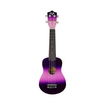 CLX Calista DC2 sopraan ukulele roze met paars, Ophalen of Verzenden, Nieuw