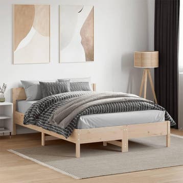 Bedframe 120x190cm - Massief Grenen | Retourdeal 35% Korting, Overige kleuren, Zo goed als nieuw, Twijfelaar, 120 cm