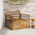 vidaXL 2 Stuk Tuinbank Naturel, Tuin en Terras, Tuinsets en Loungesets, Verzenden, Nieuw, 2 zitplaatsen