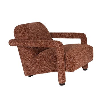 *WOONWINKEL* Dutchbone Kent Grof Geweven Fauteuil Rood, Huis en Inrichting, Fauteuils, Verzenden, Nieuw, Stof