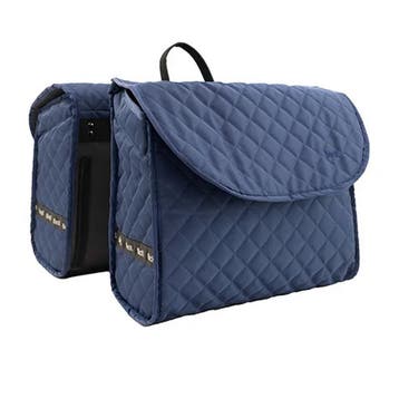 Beck Dubbele Fietstas Quilt  Blauw, Fietsen en Brommers, Fietsaccessoires | Fietstassen, Verzenden, Nieuw