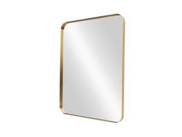 Wandspiegel AMSTERDAM 100 cm aluminium goud - 48234, Huis en Inrichting, Ophalen of Verzenden, Nieuw