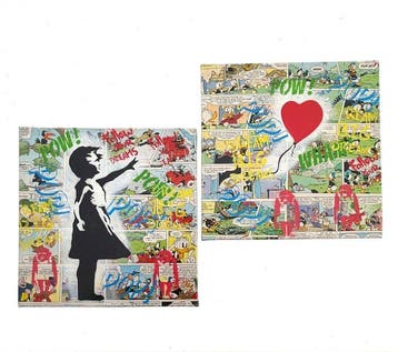 Koen Betjes (1992) - Banksy Girl with the Balloon x Comics