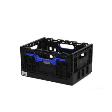 Wicked Smart Crate  Zwart met Blauwe Handgrepen, Fietsen en Brommers, Fietsaccessoires | Fietsmanden, Verzenden, Nieuw