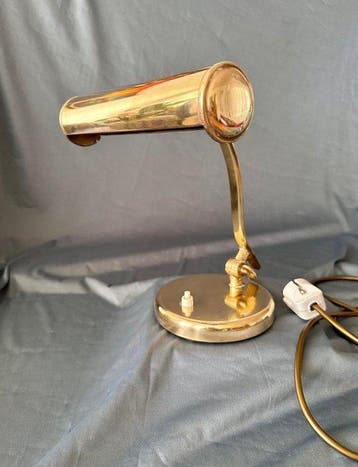 Bureaulamp - Gegoten messing - Messing pianolamp