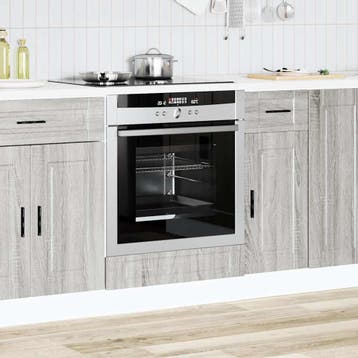 vidaXL Ovenkast Porto bewerkt hout grijs sonoma eiken, Huis en Inrichting, Verzenden, Nieuw, Grijs