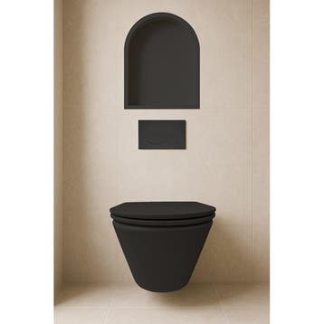 Wiesbaden Demis Inbouwnis - Ovaal - 30x45x7cm - Mat Zwart, Ophalen of Verzenden, Nieuw, Rvs
