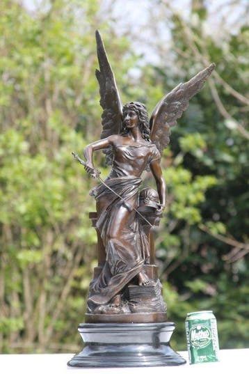 sculptuur, Minerva - 21 kg - 75 cm - Brons, Marmer