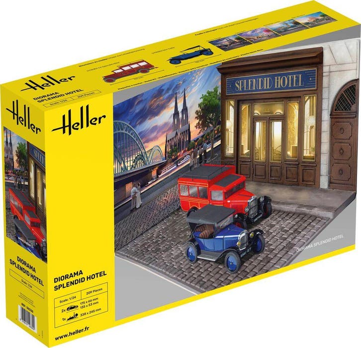 Heller 50330 Diorama Splendid Hotel Bouwpakket Schaal 1:24, Hobby en Vrije tijd, Modelbouw | Figuren en Diorama's, Nieuw, Verzenden