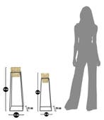 VAAS OUDERE VIERKANTE SET 2 STUKS CM Ø 23X70-20X60, Huis en Inrichting, Woonaccessoires | Vazen, Ophalen of Verzenden, Nieuw