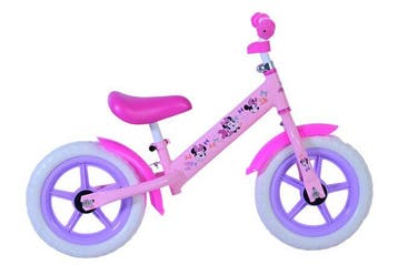Disney Minnie Mouse Loopfiets - 12 inch - Roze/Paars, Verzenden, Nieuw