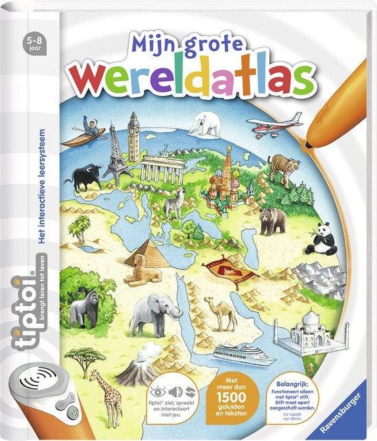 tiptoi Mijn grote wereldatlas - Interactief boek met meer da, Boeken, Overige Boeken, Zo goed als nieuw, Verzenden