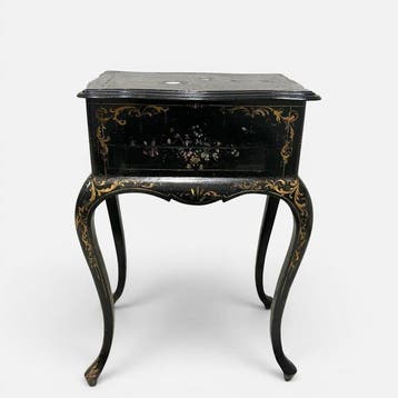 Bijzettafel - Hout, Goud, Nácar
