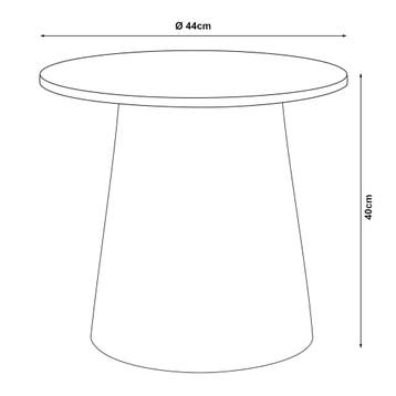 Salontafel Nyd rond 40x44 cm grijsblauw tafel met stabiel on, Huis en Inrichting, Tafels | Salontafels, Verzenden, Nieuw