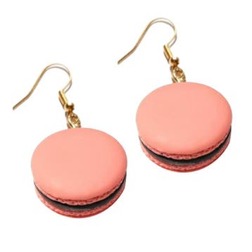 Fako Bijoux - Oorbellen - Macaron Chocolade - 24x45mm - Roze, Verzenden, Nieuw