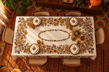 Ranchservies van puur linnen - Florentijnse elegantie van