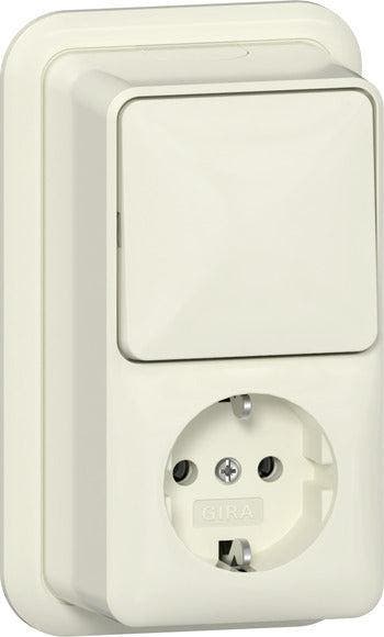 Gira Opbouw Schakelaar Stopcontact Combinatie Met Pilootlamp, Verzenden, Nieuw, Overige typen