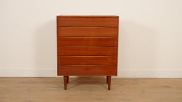 Vintage Deense ladekast | Arne Vodder stijl | 6 lades | 101, Huis en Inrichting, Ophalen of Verzenden, Nieuw