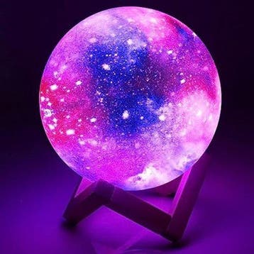 2dekans | Maanlamp - 15 CM - Paars - 18x15x15 cm, Ophalen of Verzenden, Zo goed als nieuw