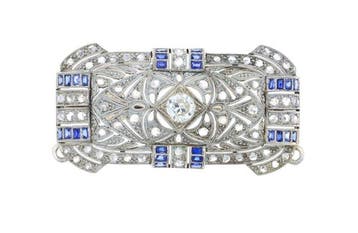 Zonder minimumprijs - Broche Platina - 0,50ct. tw. Diamant