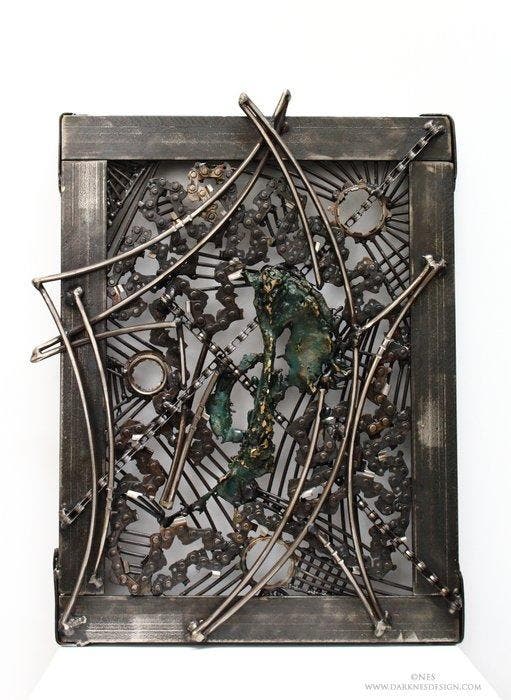 NES - Tableau sculpture murale sans-titre n°3- Bronze et, Antiek en Kunst, Kunst | Designobjecten