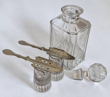 Drinkservies (5) - Absintservice voor 2 personen - Glas -