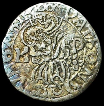 Hongarije, middeleeuws. Matthias Corvinus 1458-1490. Denar