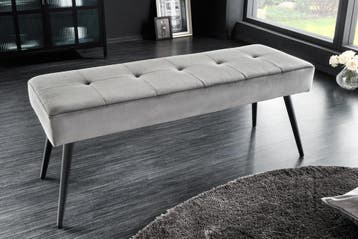 Design bank BOUTIQUE 100cm donkergrijs fluweel zwarte, Huis en Inrichting, Ophalen of Verzenden, Nieuw