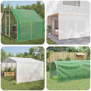 vidaXL Dekzeil leno 140 g/m² 4x5 m wit, Verzenden, Nieuw