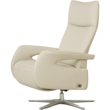 Leren relaxfauteuil Vibe elektrisch - Massif Ecru (crème) -, Huis en Inrichting, Fauteuils, Industrieel, Modern, Scandinavisch