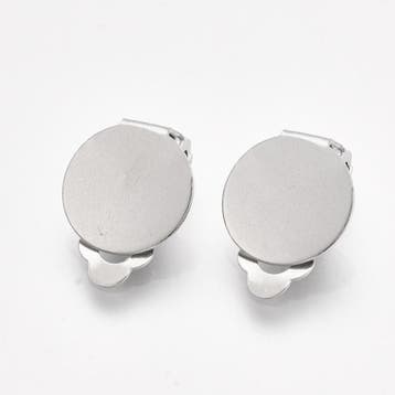 2 x RVS 304 basisclips oorbellen 18 x 10 x 6mm tray 10mm..., Ophalen of Verzenden, Nieuw, Kraal