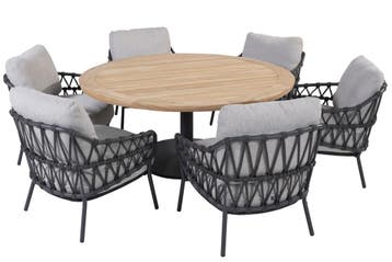 4 Seasons Outdoor Calpi low tuinset met Saba tafel Ø 160 cm, Ophalen of Verzenden, Nieuw