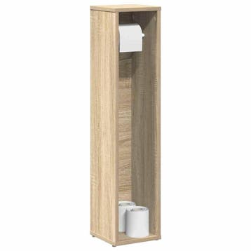 vidaXL Badkamerkast met rolhouder 20,5x20x90 cm sonoma, Verzenden, Nieuw, (Half)hoge kast