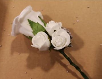 Corsage Roos Wit CPR128 Maatwerk, Ophalen of Verzenden, Nieuw